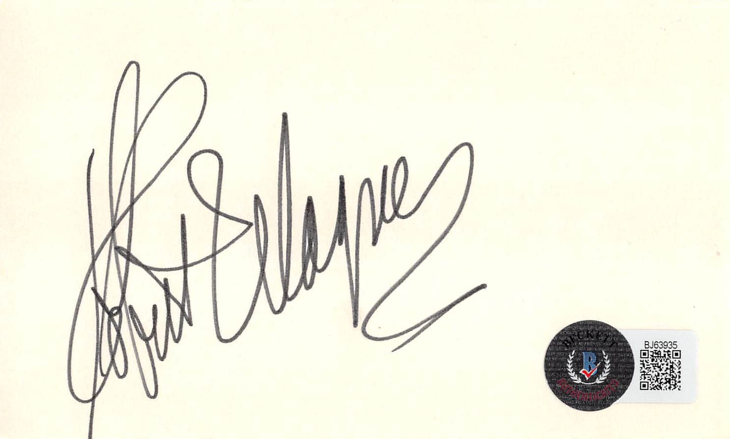 Robert Wagner Hart to Hart Authentic Signed 3x5 Index Card BAS #BJ63935