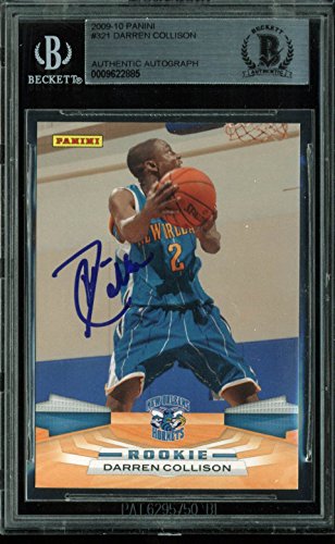 Hornets Darren Collison Authentic Signed Card 2009 Panini RC #321 BAS Slabbed