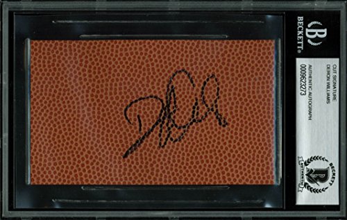 Mavericks Deron Williams Signed 3x5 Basketball Cut Signature BAS Slabbed