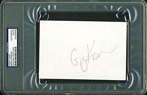 Greg Kinnear Authentic Signed 4X6 Index Card Autographed PSA/DNA Slabbed