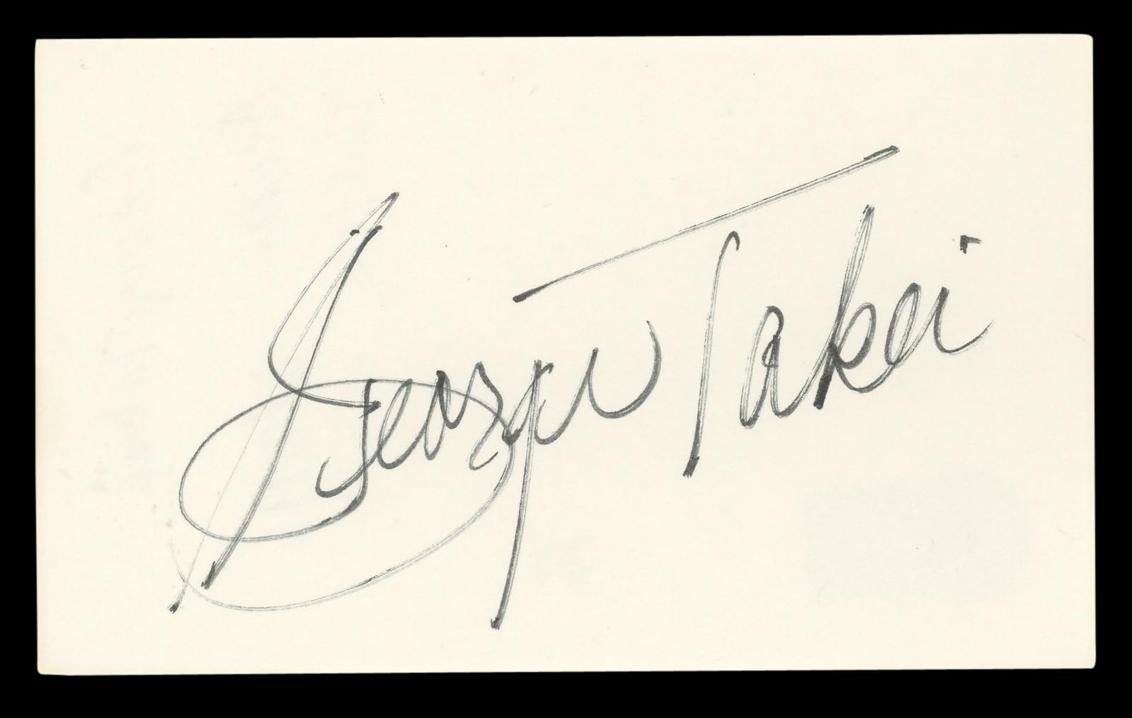 George Takei Star Trek: The Original Series Signed 3x5 Index Card BAS #BL96812