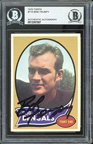 Bengals Bob Trumpy Authentic Signed 1970 Topps #119 Card BAS Slabbed