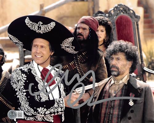 Chevy Chase Three Amigos! Signed 8x10 Horizontal Gun Point Photo BAS Witnessed