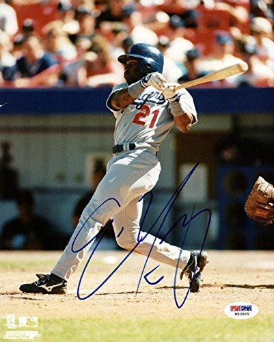 Dodgers Eric Young Signed Authentic 8X10 Photo Autographed PSA/DNA #W83905