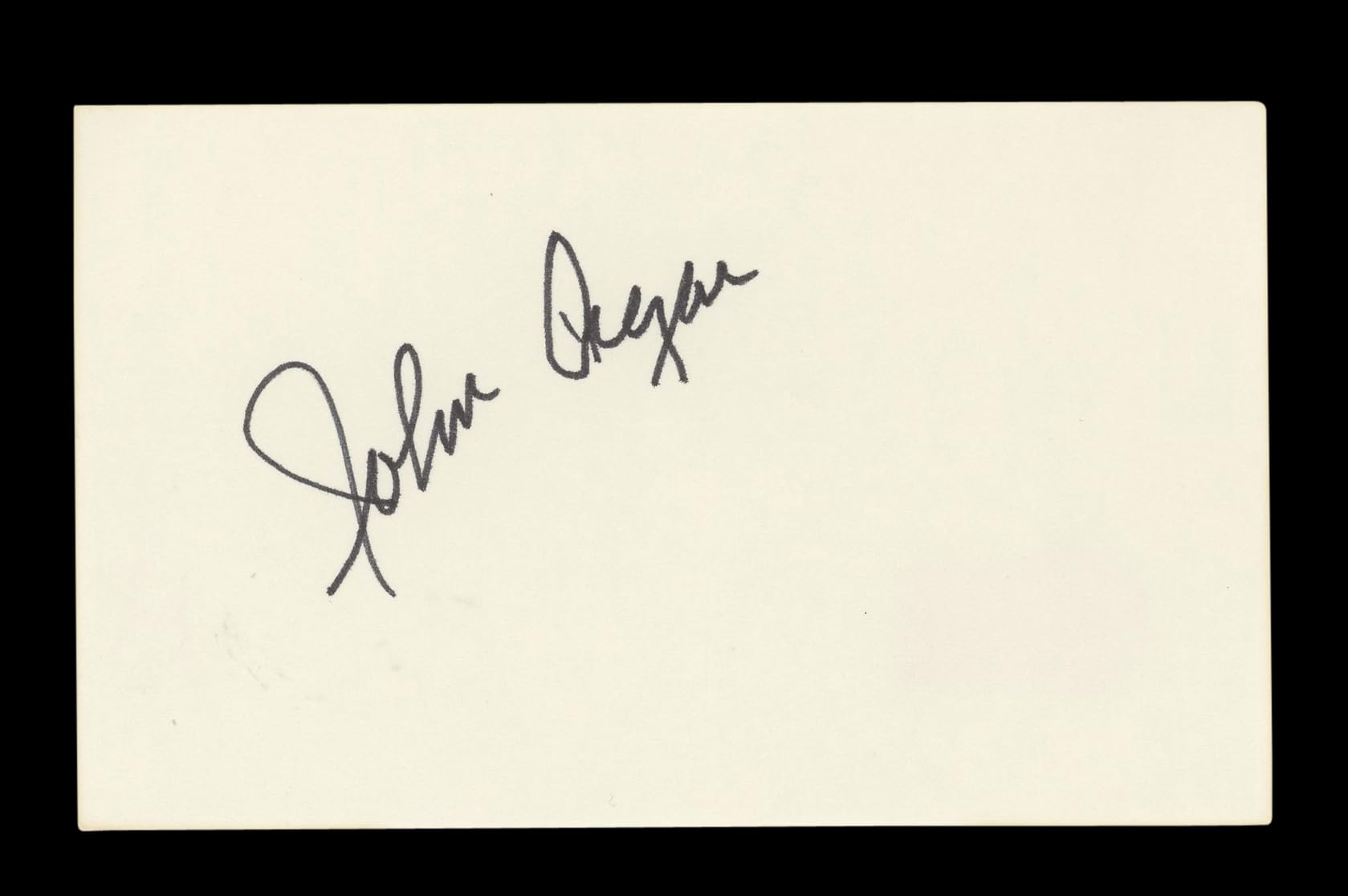 John Agar King Kong Authentic Signed 3x5 Index Card Autographed BAS #AD70308