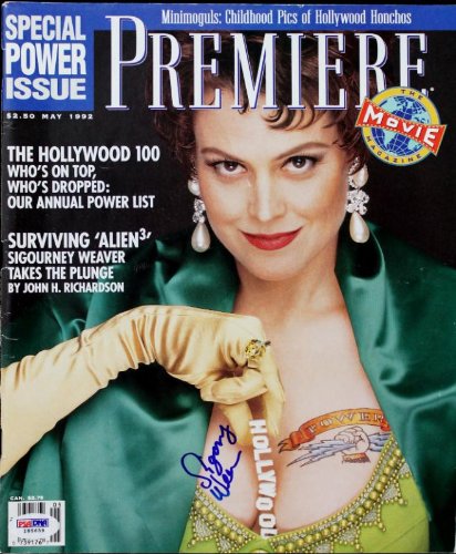 Sigourney Weaver Authentic Signed Premiere Magazine Autographed PSA/DNA #I85659