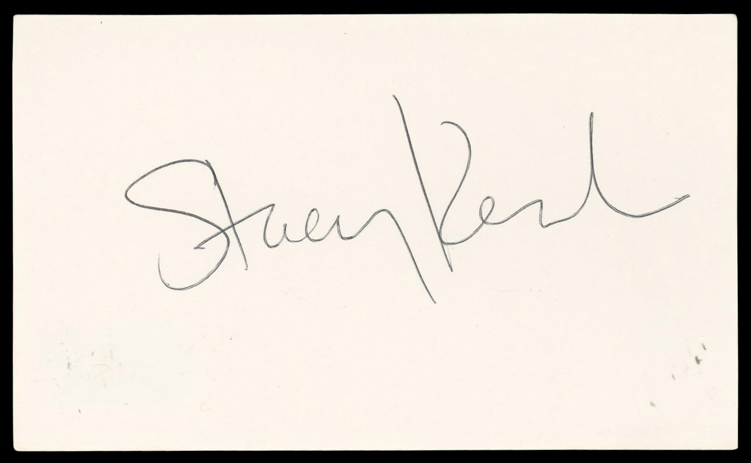 Stacy Keach Nebraska Authentic Signed 3x5 Index Card Autographed BAS #BN35235