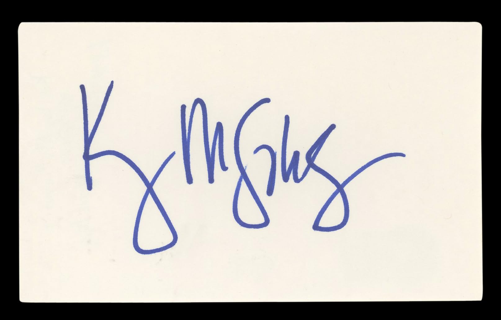 Kelly McGillis Top Gun Authentic Signed 3x5 Index Card Autographed BAS #BL96452