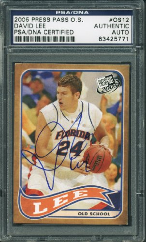 David Lee Authentic Signed Card 2005 Press Pass O.S. #Os12 PSA/DNA Slabbed