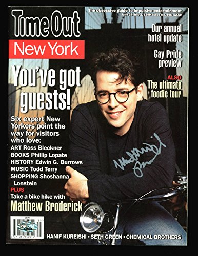 Matthew Broderick Signed Time Out Magazine Autographed PSA/DNA #J62662
