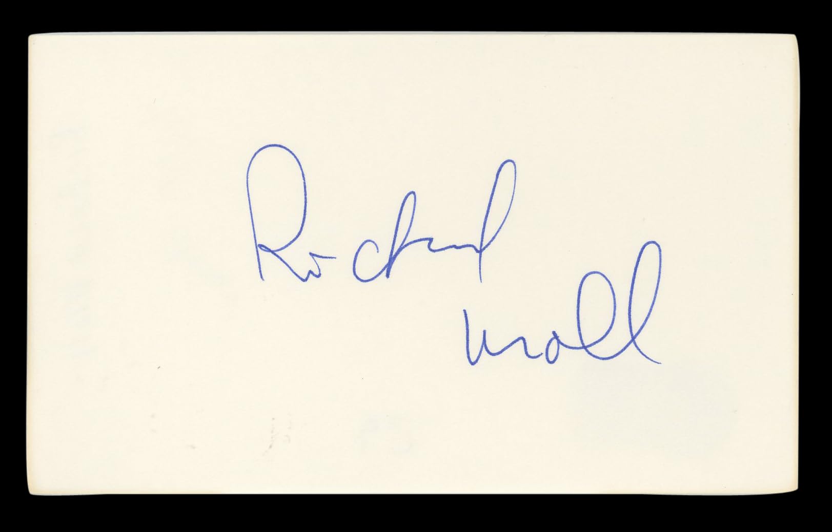 Richard Moll Night Court Authentic Signed 3x5 Index Card BAS #BL96554