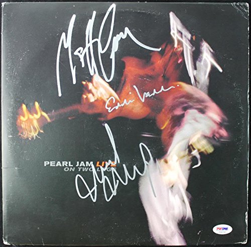 Pearl Jam (3) Vedder, Cameron & Mccready Signed Album Cover W/ Vinyl PSA #T08782