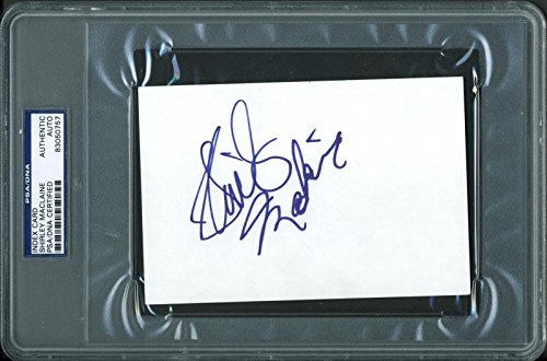 Shirley Maclaine Authentic Signed 4X6 Index Card Autographed PSA/DNA Slabbed