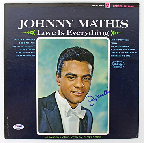 Johnny Mathis Authentic Signed Love Is Everything Album Cover PSA/DNA #AB43090