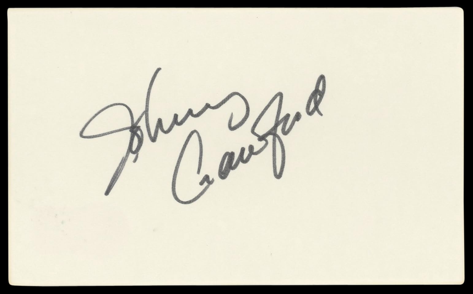 Johnny Crawford The Rifleman Authentic Signed 3x5 Index Card BAS #BL98585