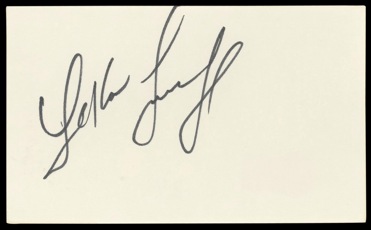 Yakov Smirnoff Night Court Authentic Signed 3x5 Index Card BAS #BL98611