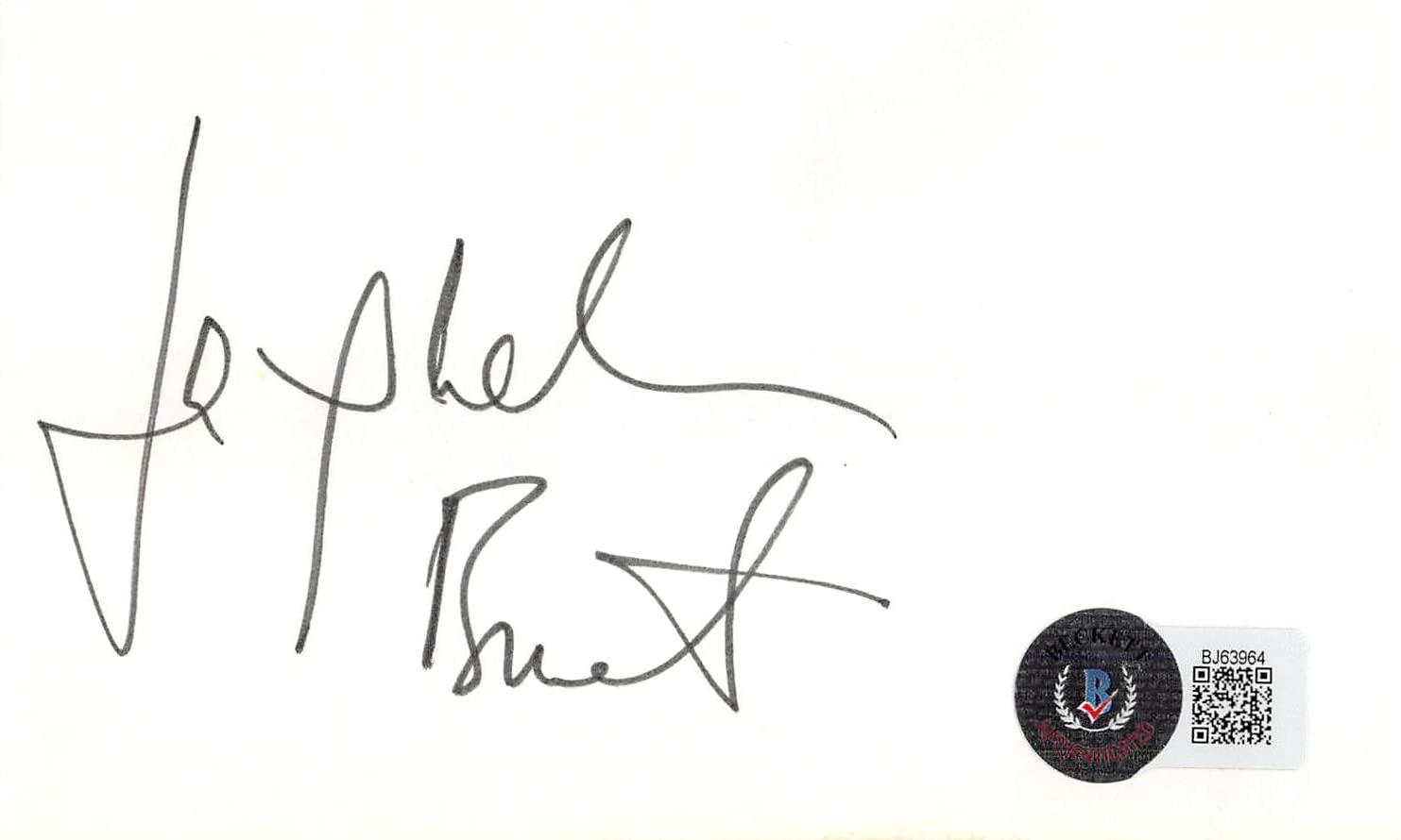 Jacqueline Bisset The Deep Authentic Signed 3x5 Index Card BAS #BJ63964