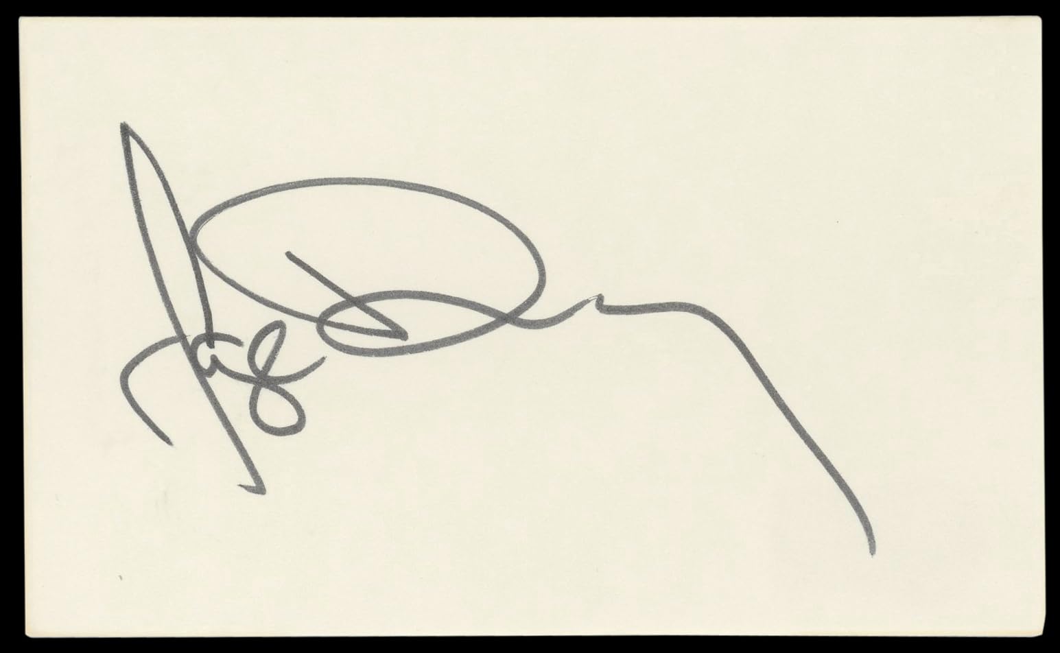 Faye Dunaway Bonnie & Clyde Authentic Signed 3x5 Index Card BAS #BM56994