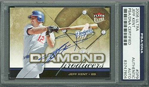 Dodgers Jeff Kent Authentic Signed Card 2006 Ultra #Dp9 PSA/DNA Slabbed