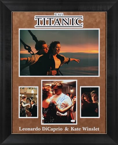 Leonardo DiCaprio & Kate Winslet Titanic Signed 8x10 Framed Photo JSA #XX76832