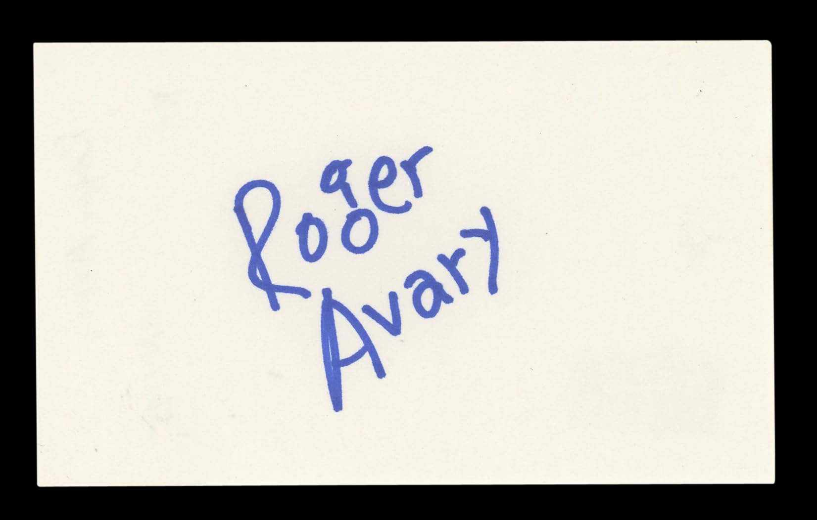Roger Avary Pulp Fiction Signed 3x5 Index Card Autographed BAS #AD70191