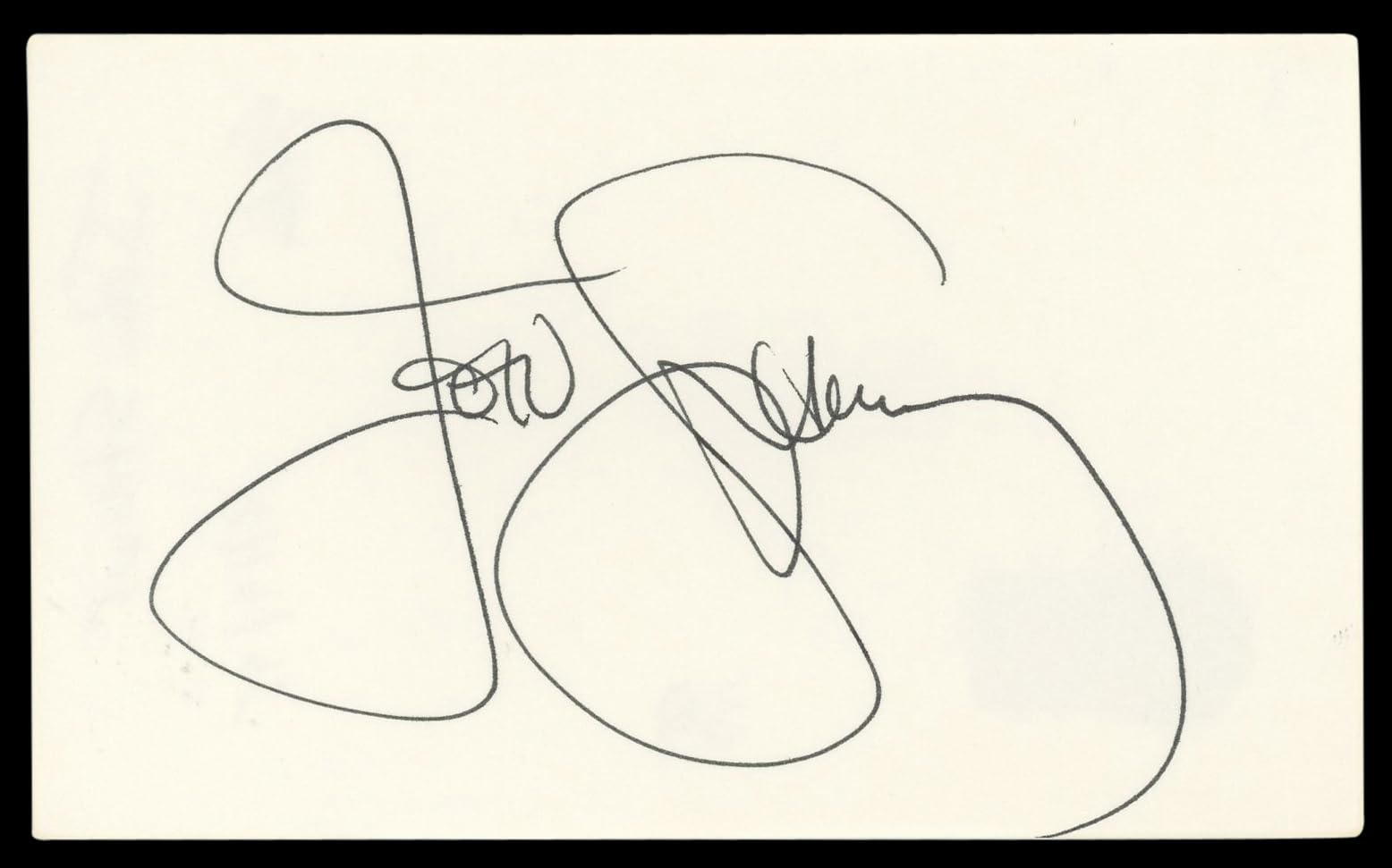 John Stamos Full House Authentic Signed 3x5 Index Card Autographed BAS #BL98524