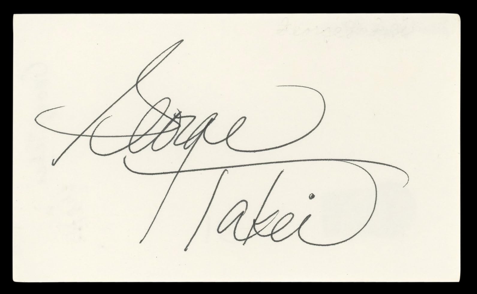 George Takei Star Trek: The Original Series Signed 3x5 Index Card BAS #BL96804