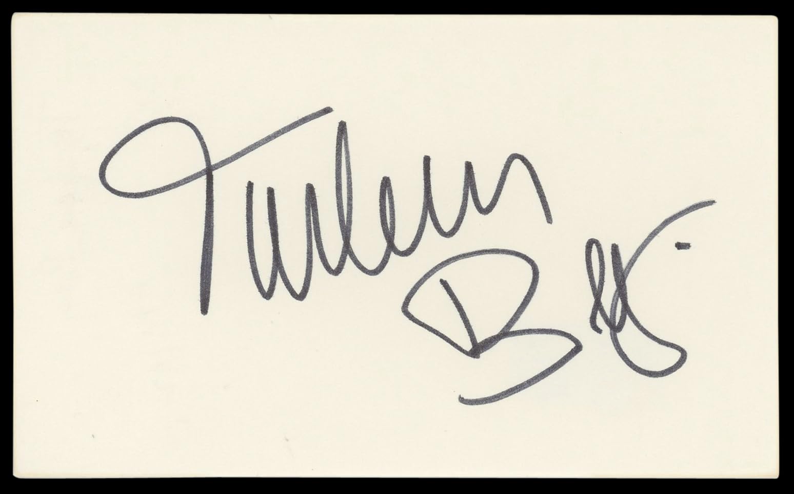 Turhan Bey The Mummy's Tomb Signed 3x5 Index Card Autographed BAS #AD70400