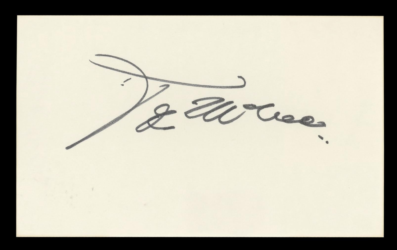 Joel McCrea Ride the High Country Authentic Signed 3x5 Index Card BAS #BL98881