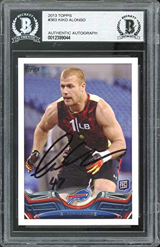 Bills Kiko Alonso Authentic Signed 2013 Topps #363 Rookie Card BAS Slabbed