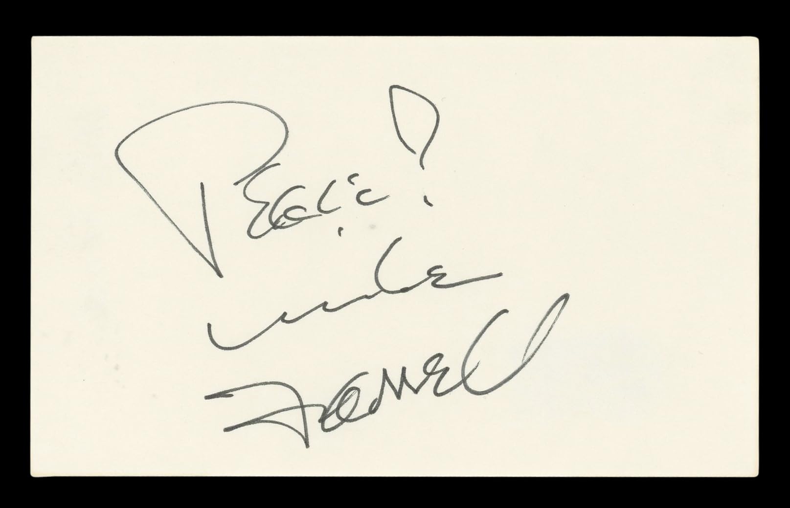 Mike Farrell M*A*S*H "Peace!" Authentic Signed 3x5 Index Card BAS #BL96775