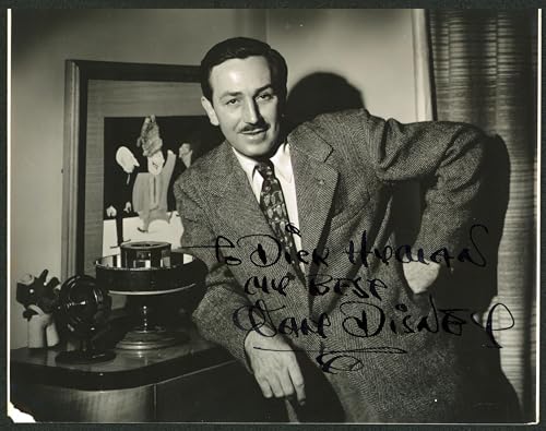 Walt Disney My Best Authentic Signed Black & White 7.5x9.5 Photo JSA #YY86415