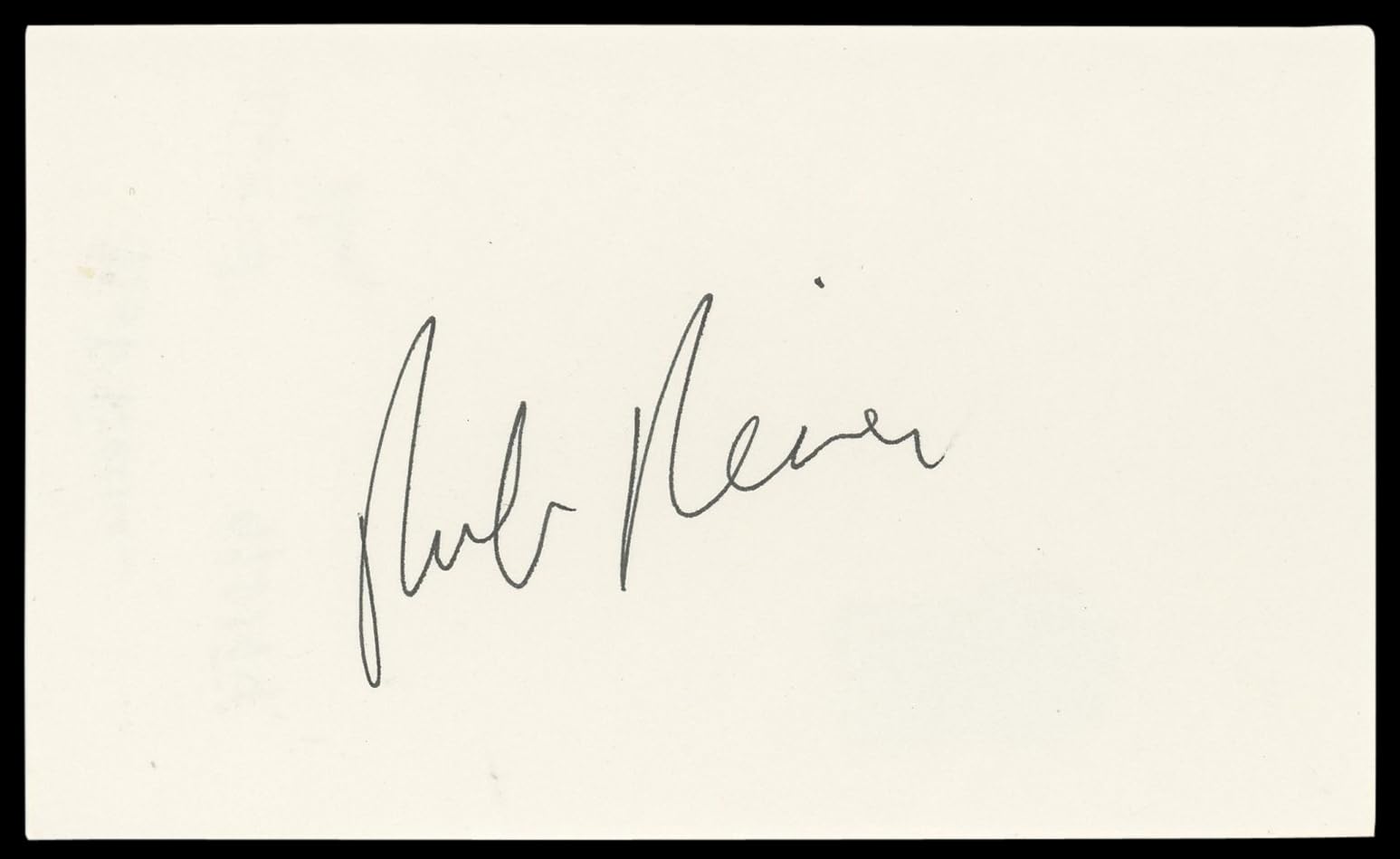 Rob Reiner All In The Family Signed 3x5 Index Card Autographed BAS #AD70373