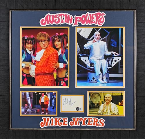 Mike Myers Austin Powers Authentic Signed & Framed 3x4 Cut Sig BAS #BJ63920