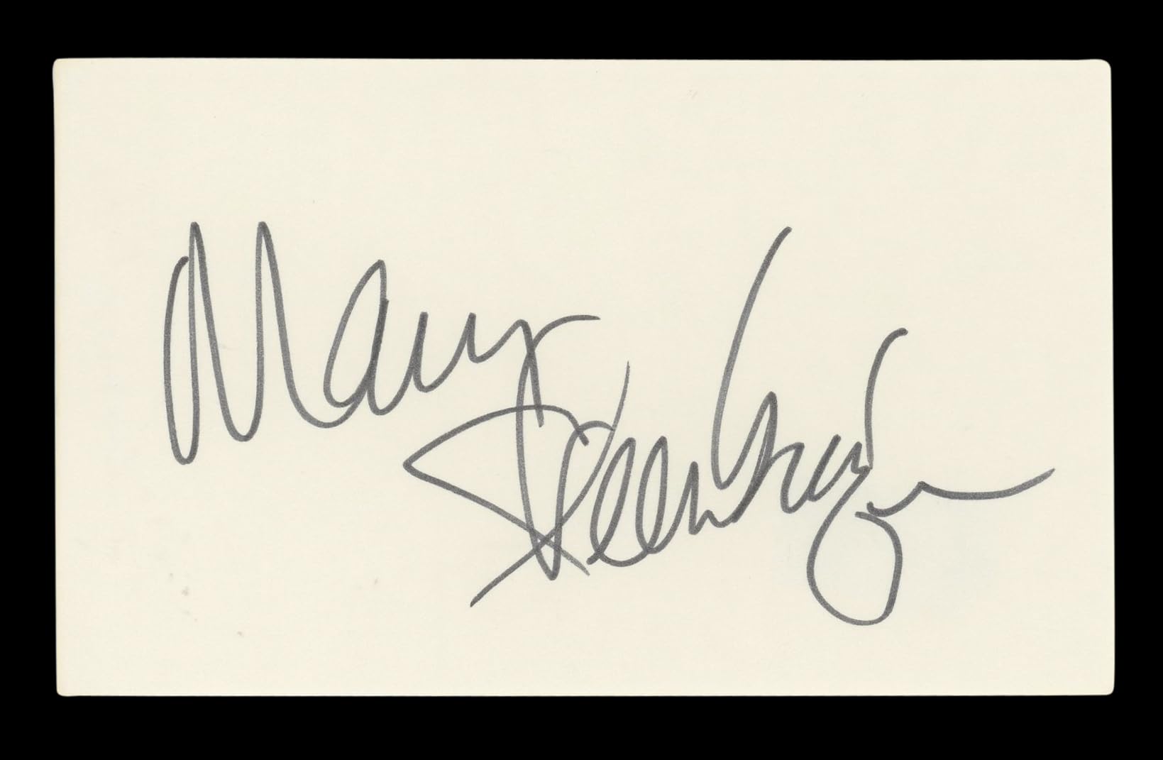 Mary Steenburgen Step Brothers Authentic Signed 3x5 Index Card BAS #BL96652