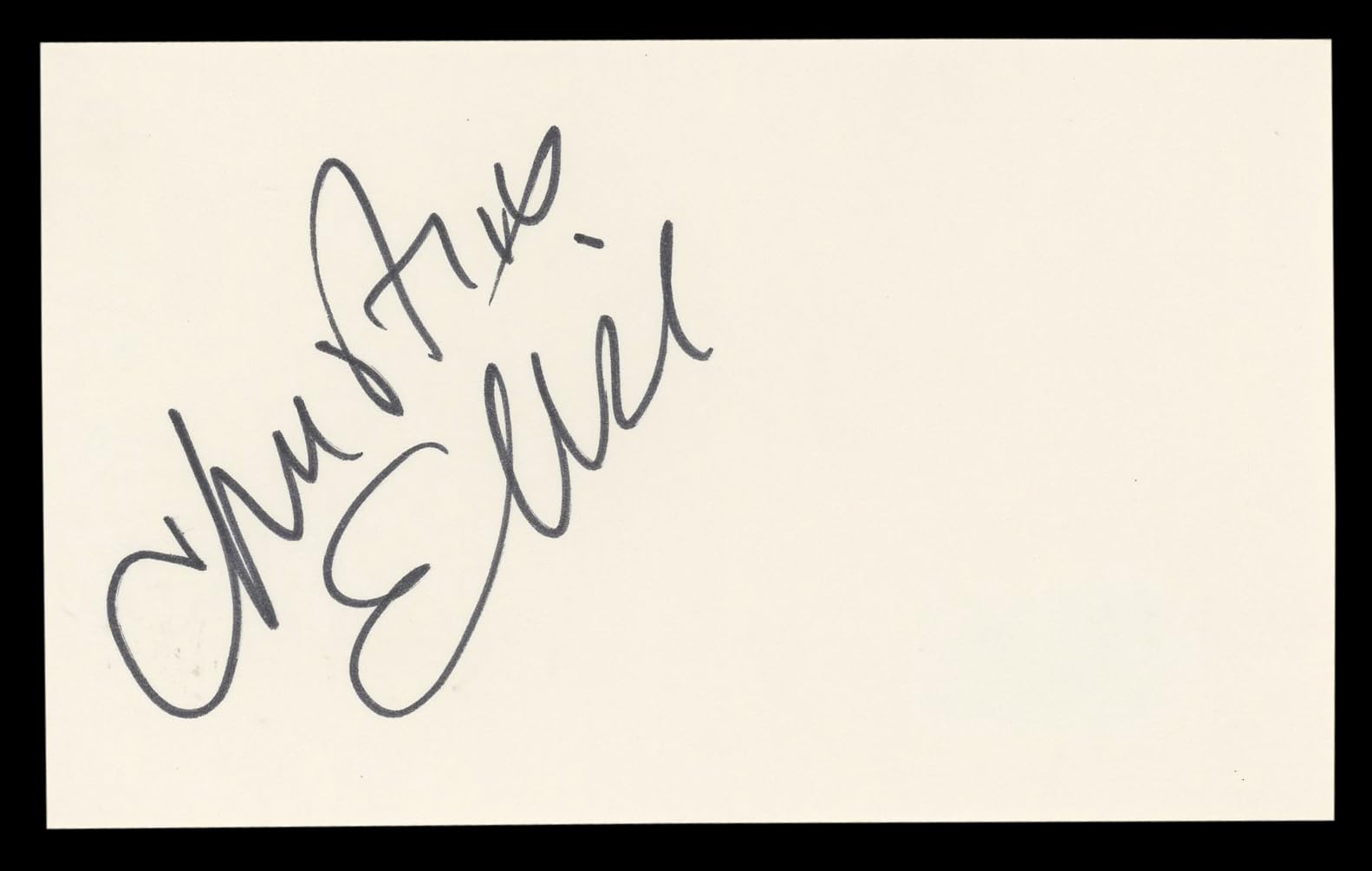 Christine Elise Beverly Hills 90210 Authentic Signed 3x5 Index Card BAS #BL98867