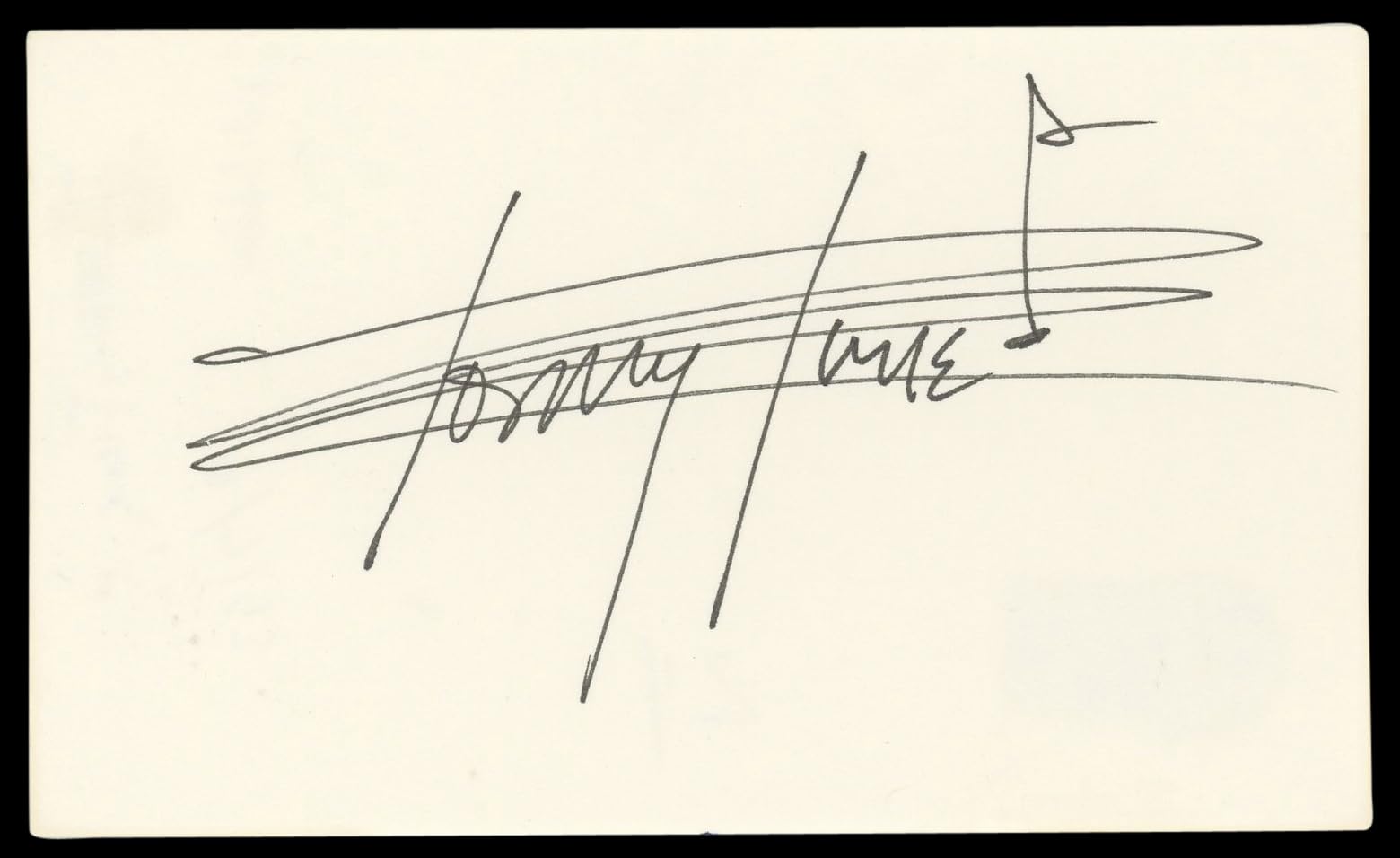Tommy Tune Hello, Dolly! Authentic Signed 3x5 Index Card BAS #BL96882