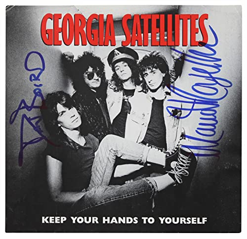 Dan Baird & Mauro Magellan Signed Keep Your Hands to Yourself 45 Album Cover BAS
