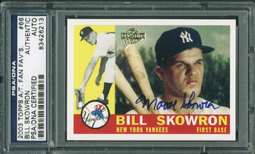 Yankees Moose Skowron Authentic Signed Card 2003 Topps #66 PSA/DNA Slabbed