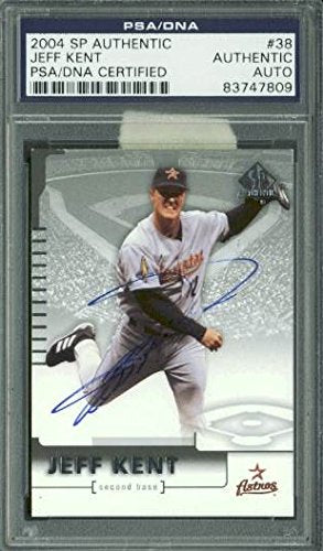 Astros Jeff Kent Signed Card 2004 Sp Authentic #38 PSA/DNA Slabbed #83747809
