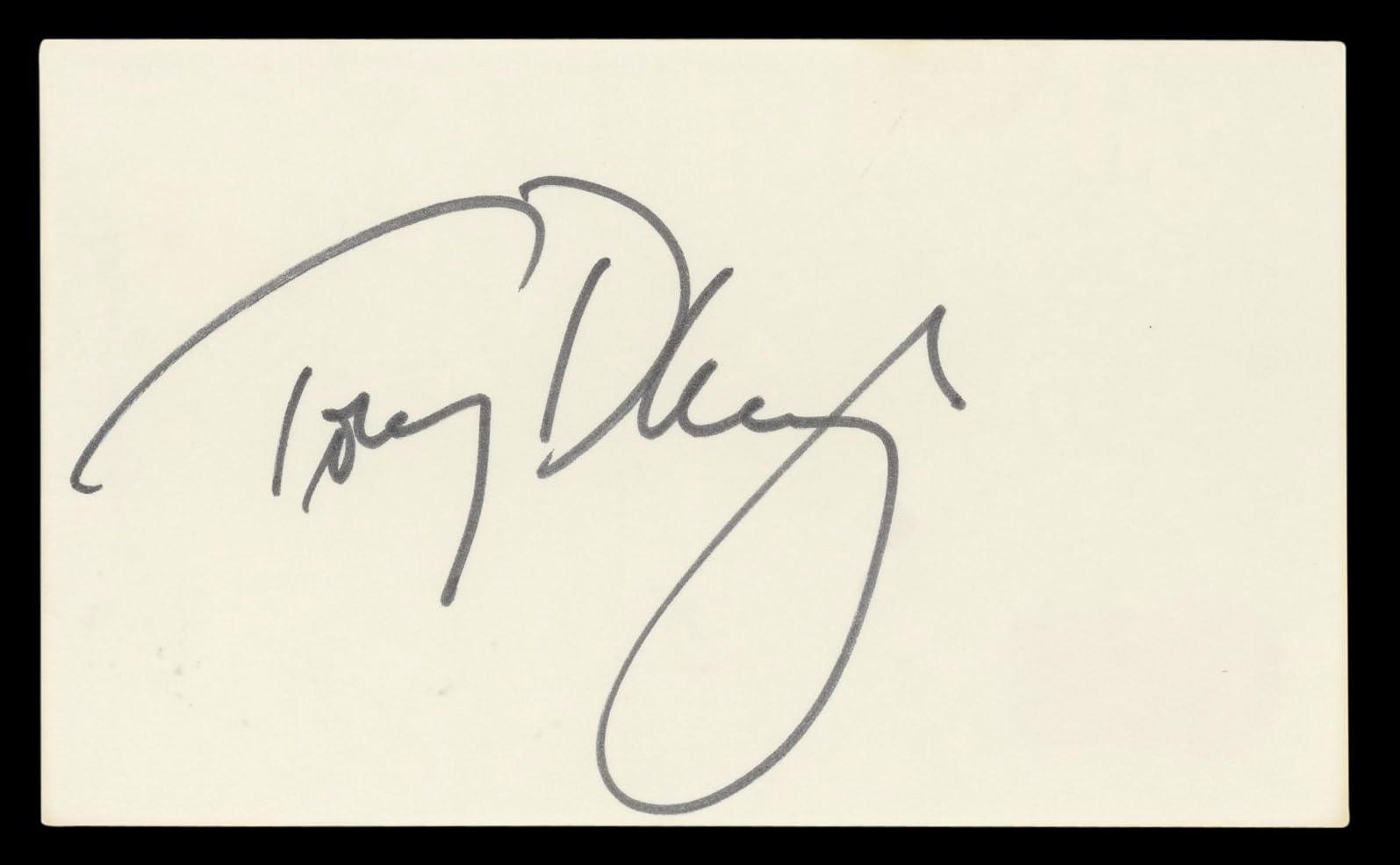 Tony Danza Who's the Boss? Authentic Signed 3x5 Index Card BAS #BL98449