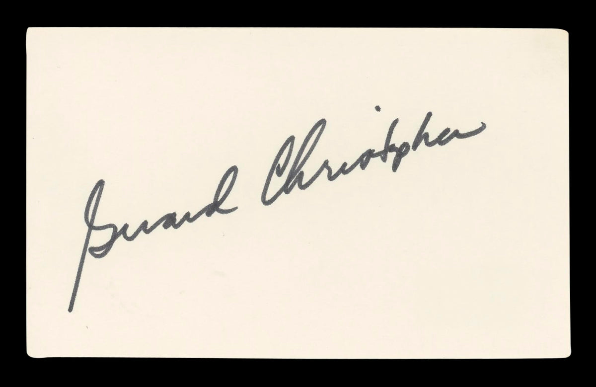 Gerard Christopher Superboy Signed 3x5 Index Card Autographed BAS #BM57045