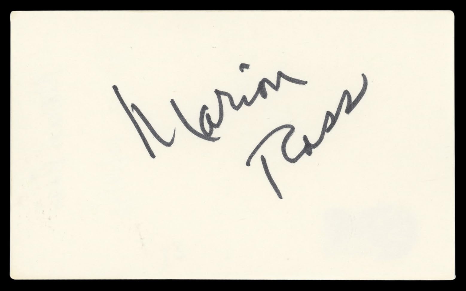 Marion Ross Happy Days Authentic Signed 3x5 Index Card Autographed BAS #BL96347