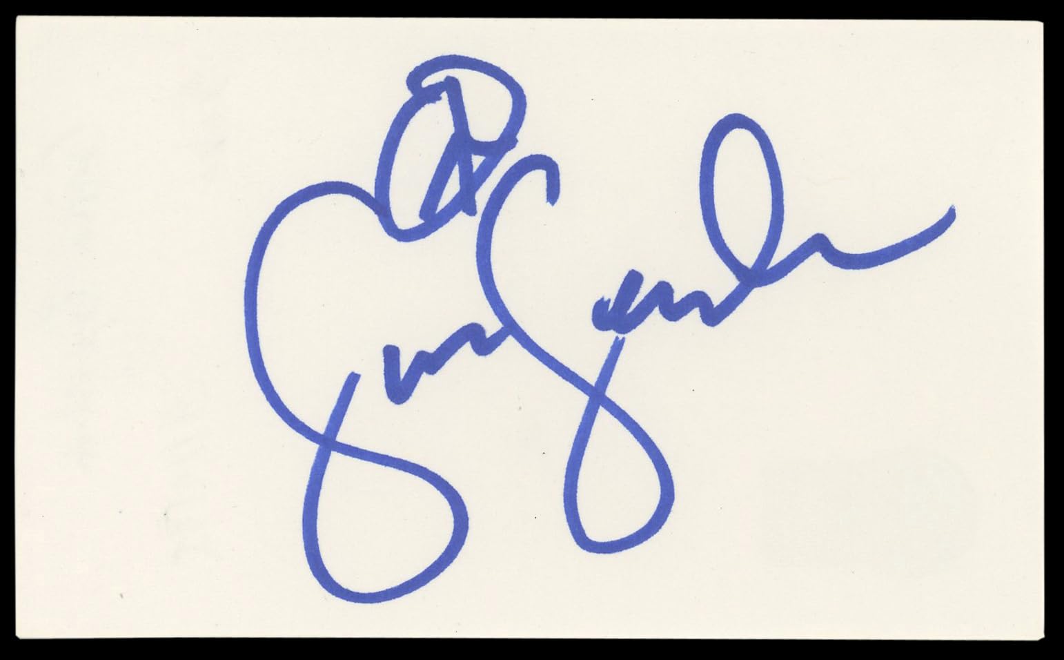 Gina Gershon Bound Authentic Signed 3x5 Index Card Autographed BAS #BM56944