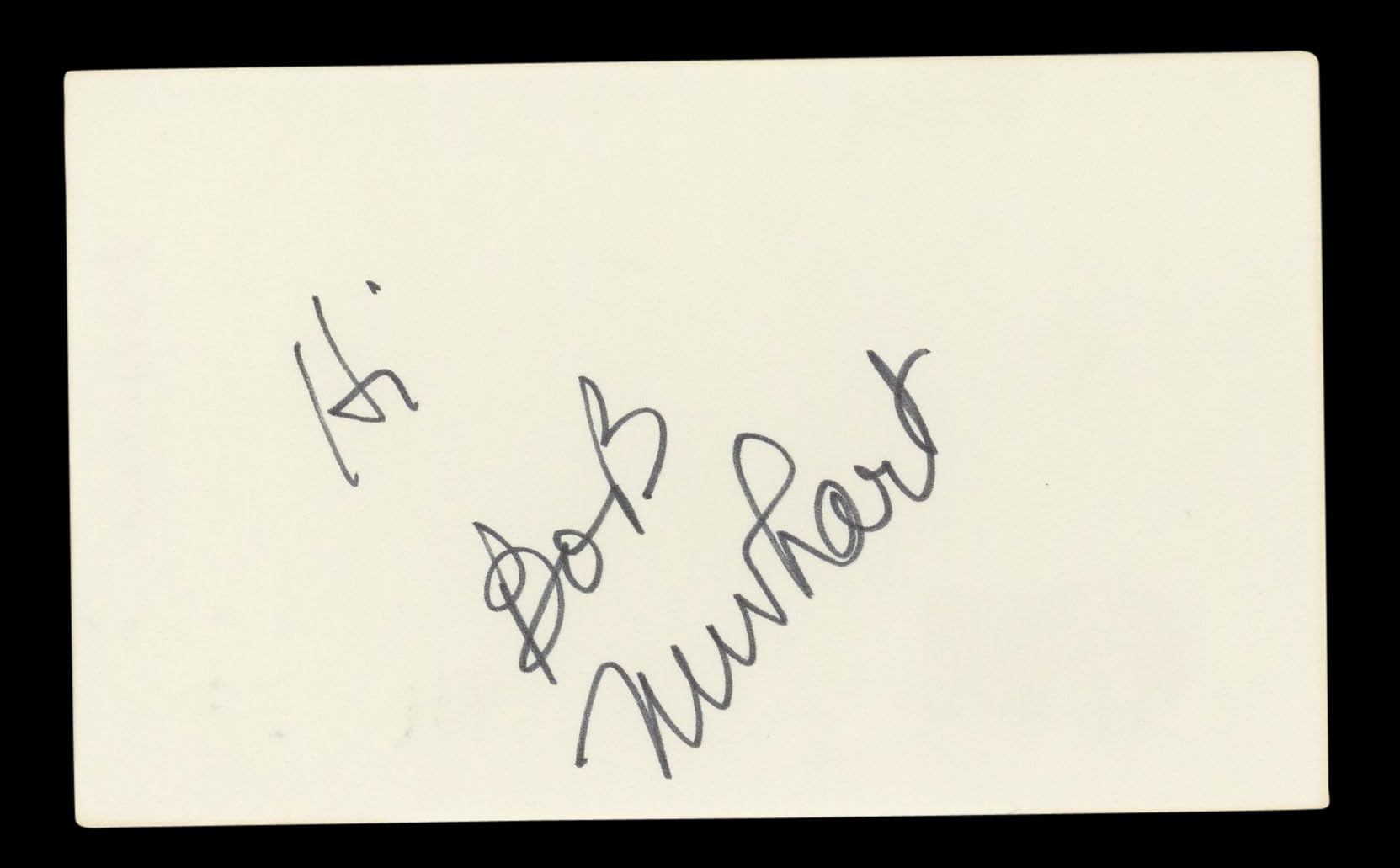Bob Newhart Big Bang Theory "Hi" Authentic Signed 3x5 Index Card BAS #BL96465