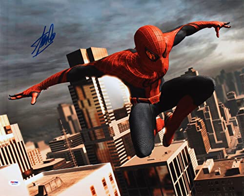 Stan Lee Marvel Authentic Signed 16x20 Spider-Man Photo PSA/DNA Itp #6A20813