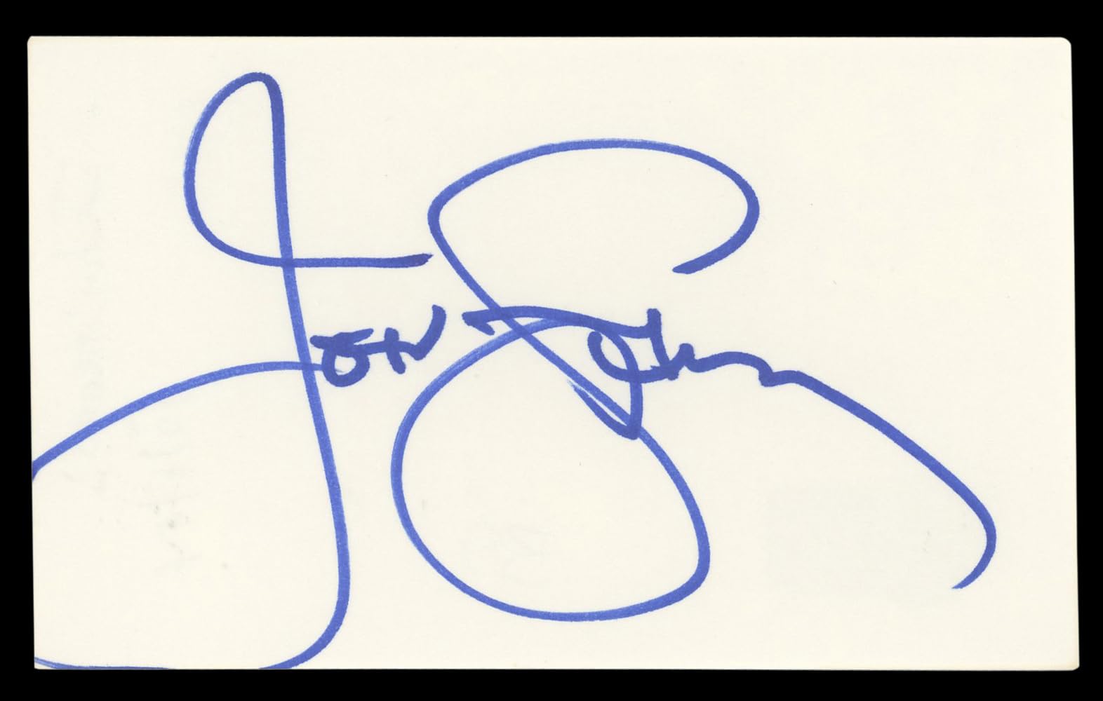 John Stamos Full House Authentic Signed 3x5 Index Card Autographed BAS #BL98569