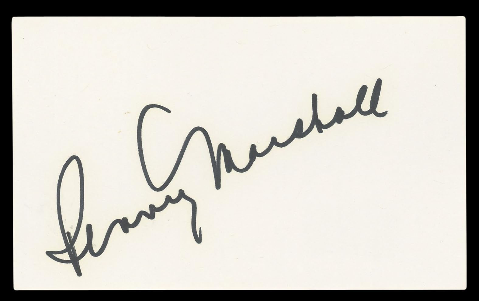 Penny Marshall League Of Their Own Authentic Signed 3x5 Index Card BAS #BL96949