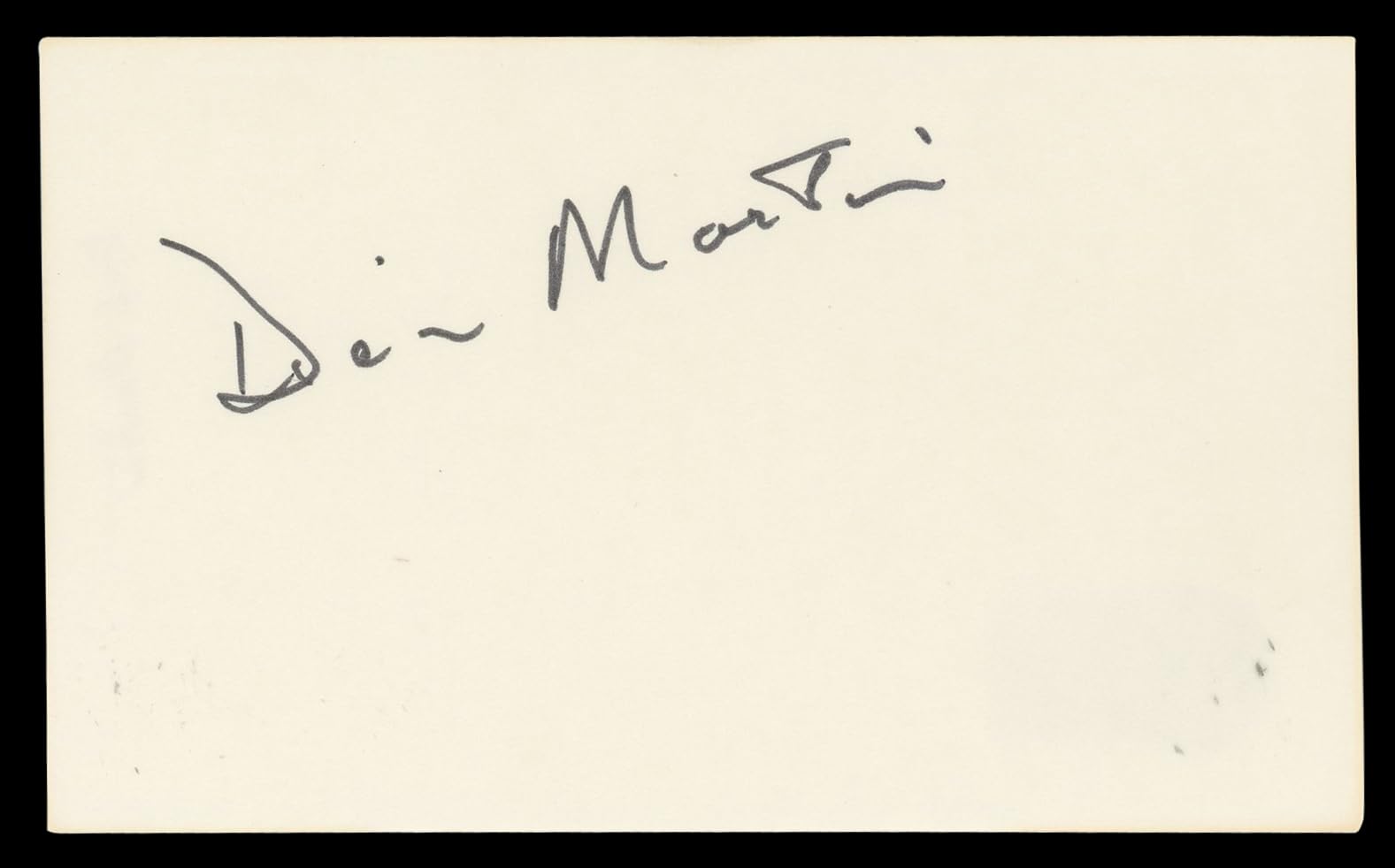Dick Martin Rowan & Martin's Laugh-In Signed 3x5 Index Card BAS #BN35207