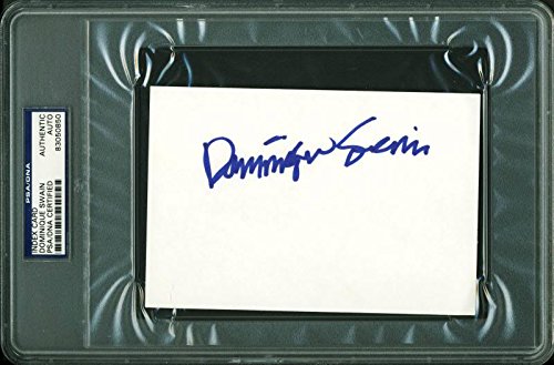 Dominique Swain Authentic Signed 4X6 Index Card Autographed PSA/DNA Slabbed
